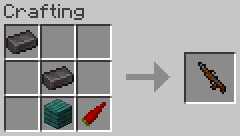 Crafting chili bullet machine gun with warped planks